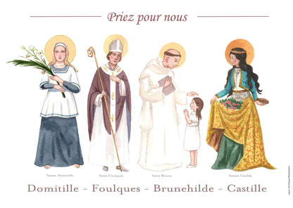 AFFICHE DES SAINTS DE LA FAMILLE - Laure Th.Chanal Illustrations