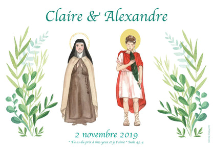 AFFICHE DES SAINTS DE LA FAMILLE - Laure Th.Chanal Illustrations
