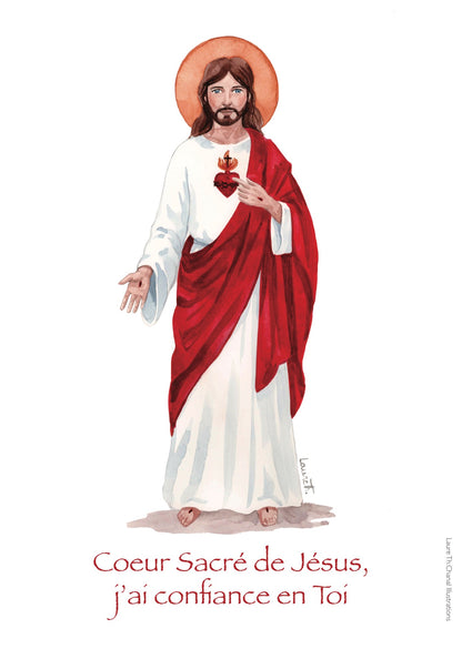 AFFICHE A4/A3/A2 SACRE-COEUR DE JESUS