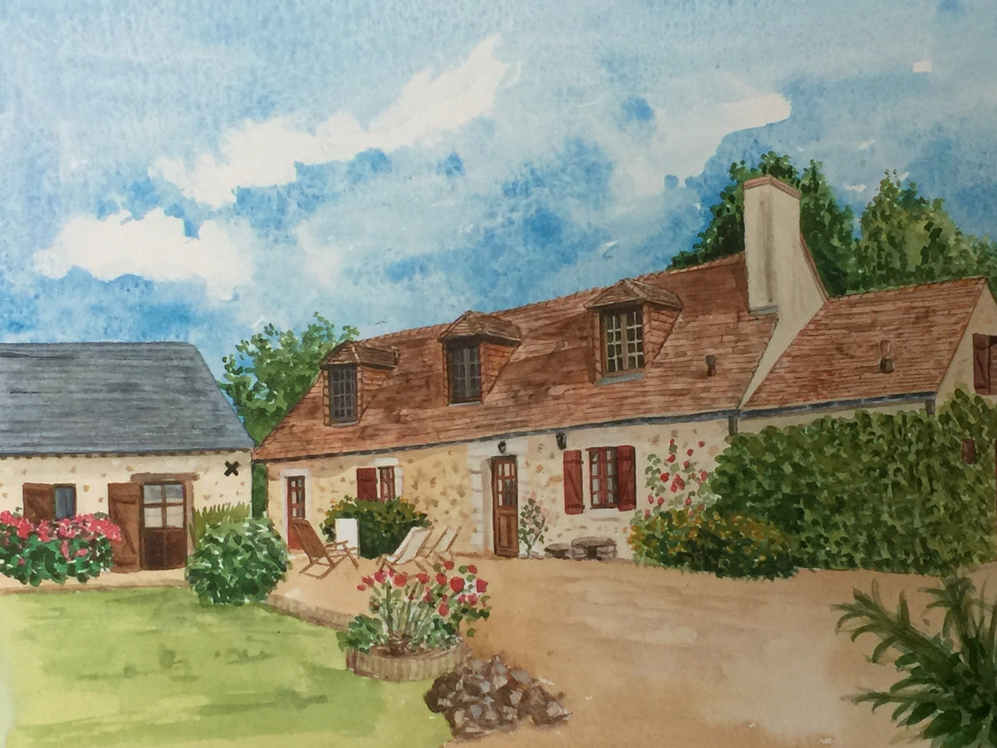 ;BUTCOUNTRY;House/landscape watercolor;CUSTOM ORDER;-;Active;188