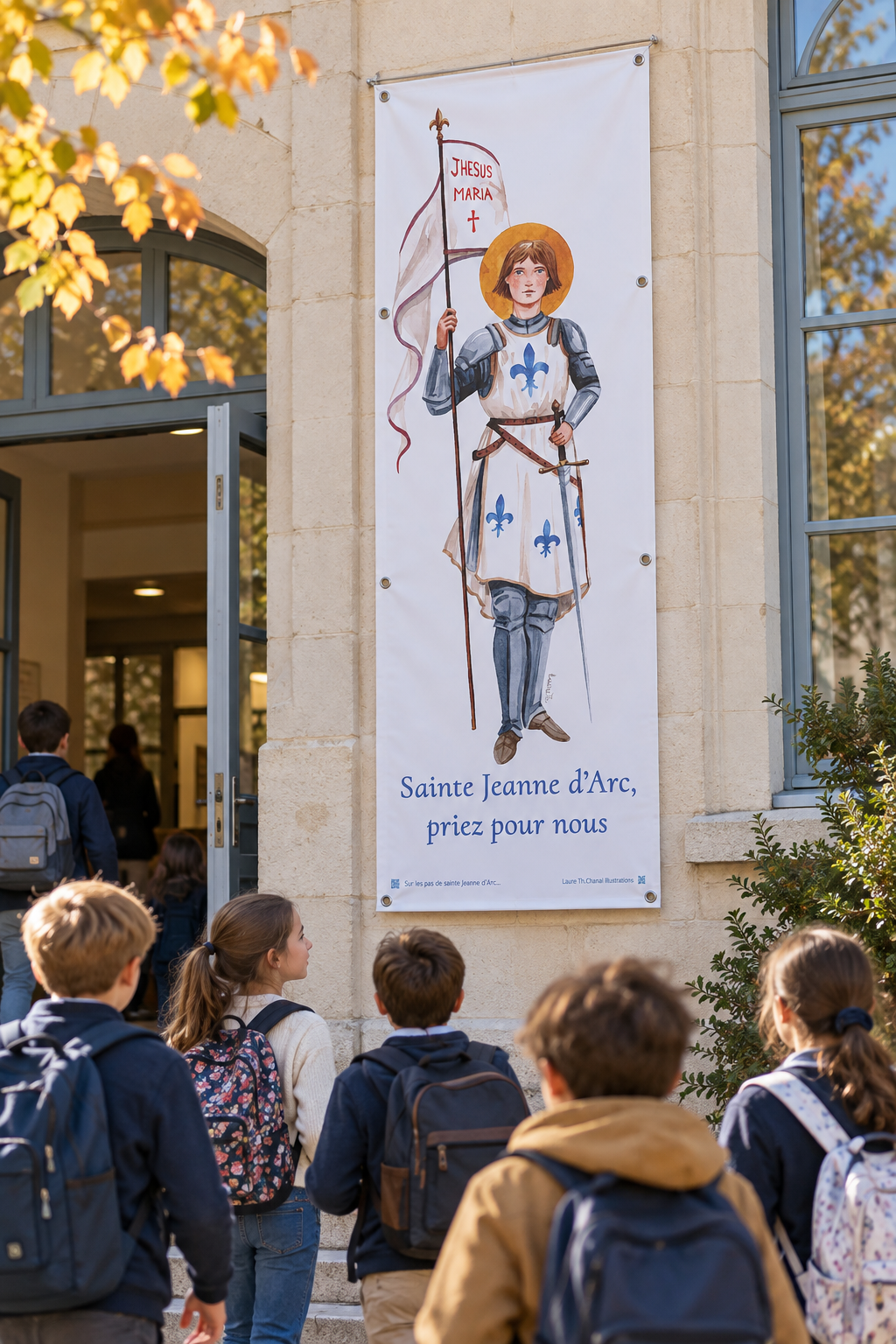 BÂCHE ILLUSTREE SAINTE JEANNE D'ARC