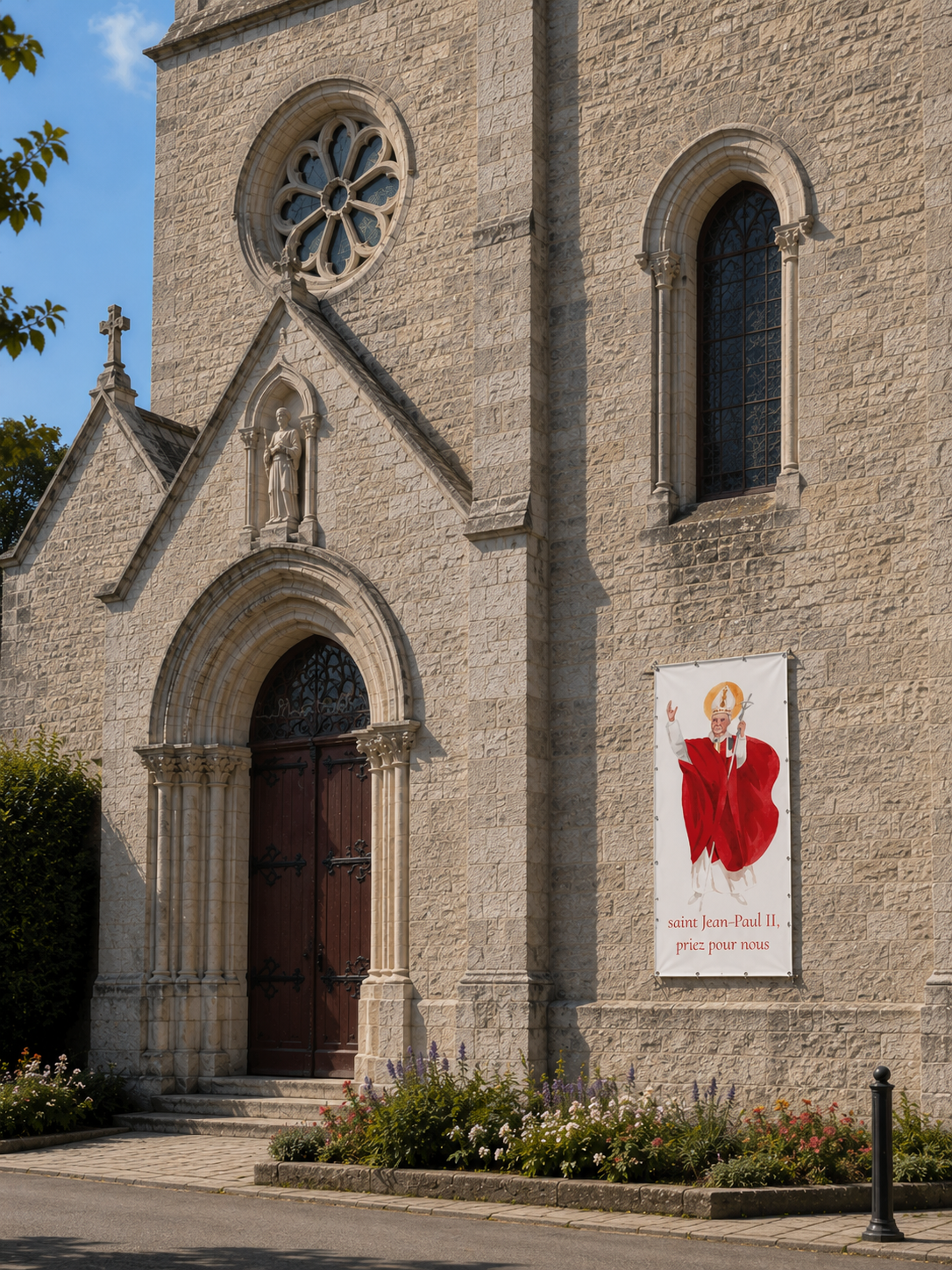 BÂCHE ILLUSTREE SAINT JEAN-PAUL II