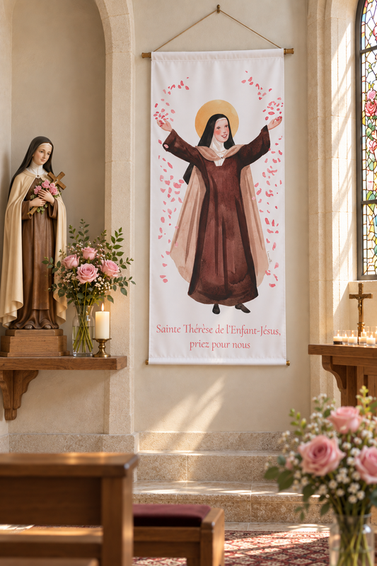 BÂCHE ILLUSTREE SAINTE THERESE DE L'ENFANT-JESUS