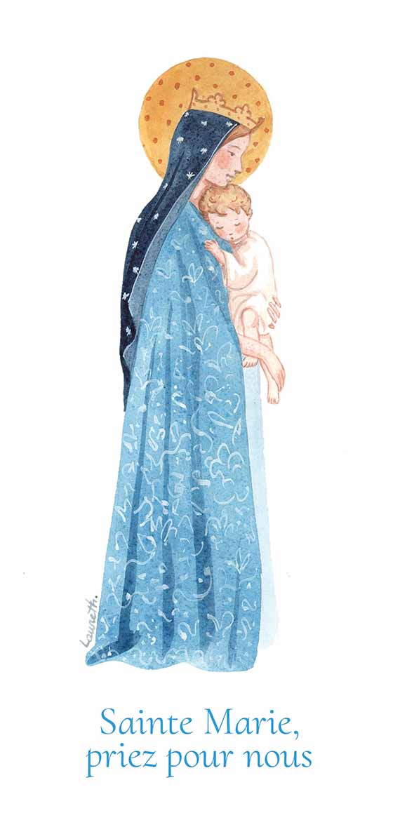 BÂCHE ILLUSTREE VIERGE A L'ENFANT