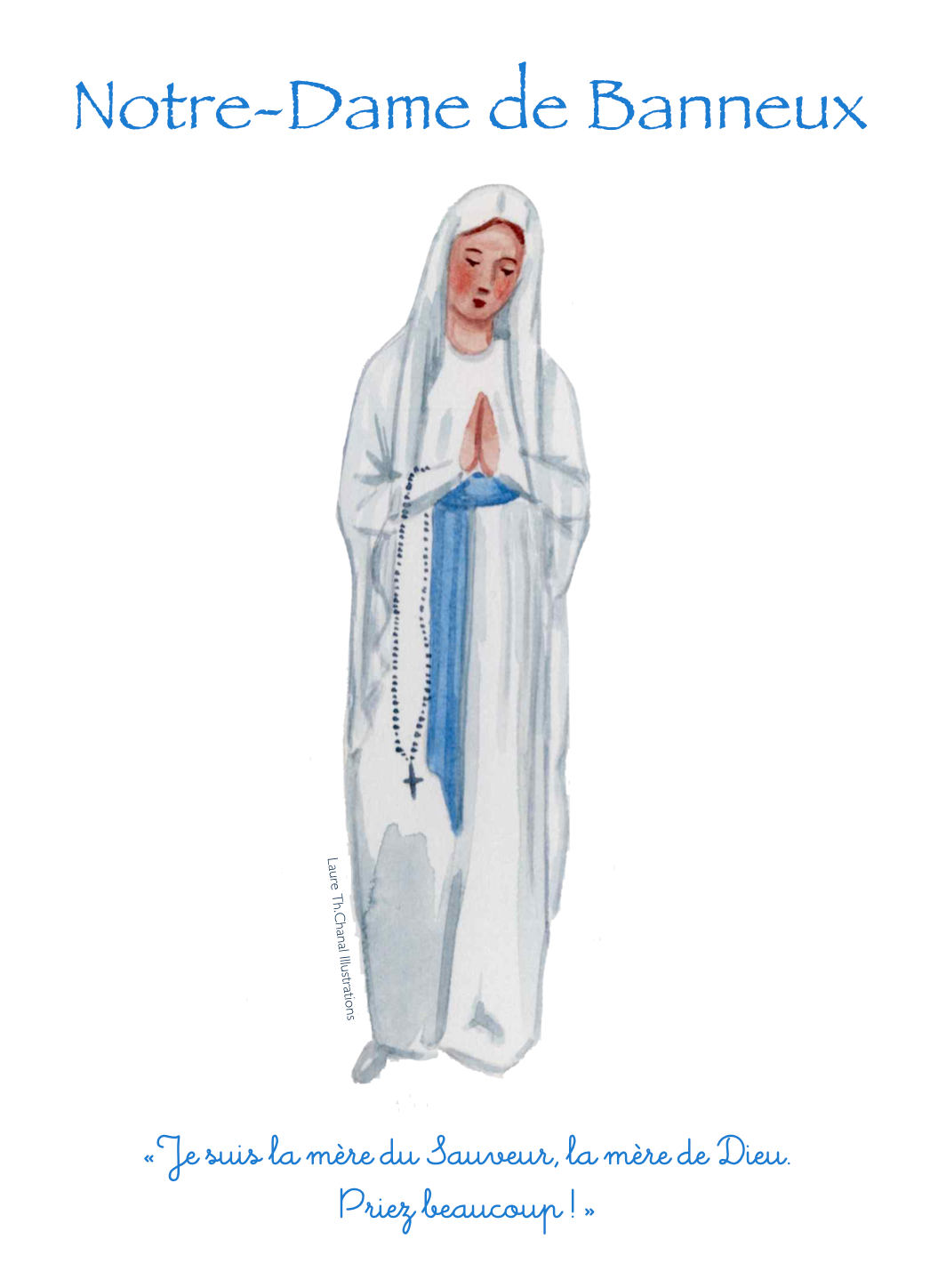 CARTE PRIERE NOTRE DAME DE BANNEUX