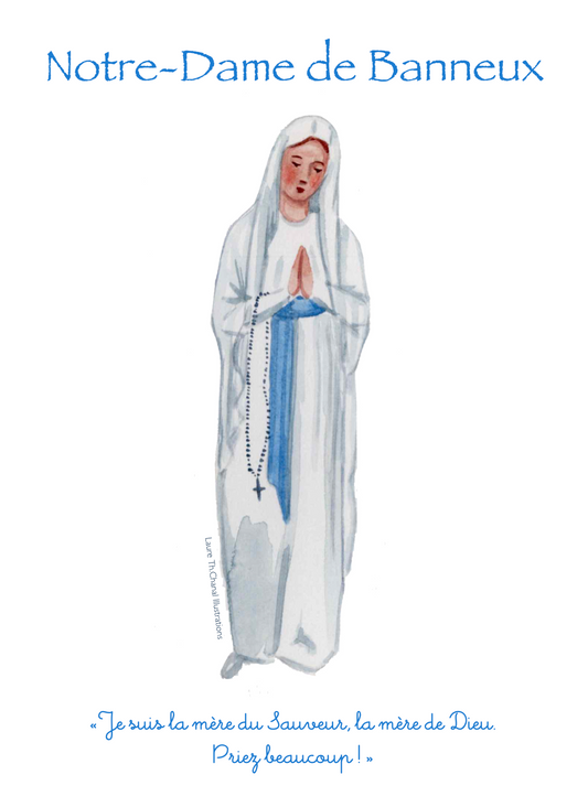 CARTE PRIERE NOTRE DAME DE BANNEUX