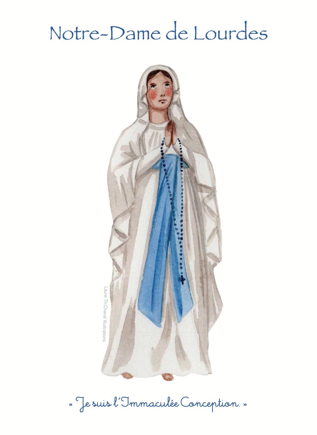 CARTE PRIERE NOTRE DAME DE LOURDES
