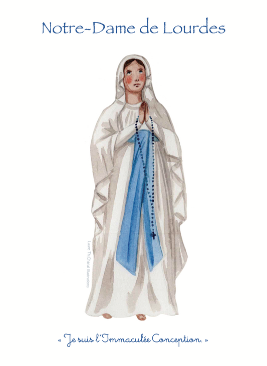 CARTE PRIERE NOTRE DAME DE LOURDES