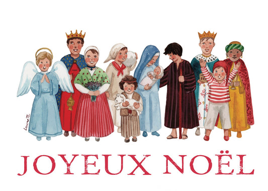 CARTE CRECHE VIVANTE DE NOËL