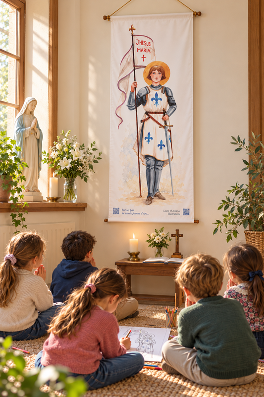 BÂCHE ILLUSTREE SAINTE JEANNE D'ARC