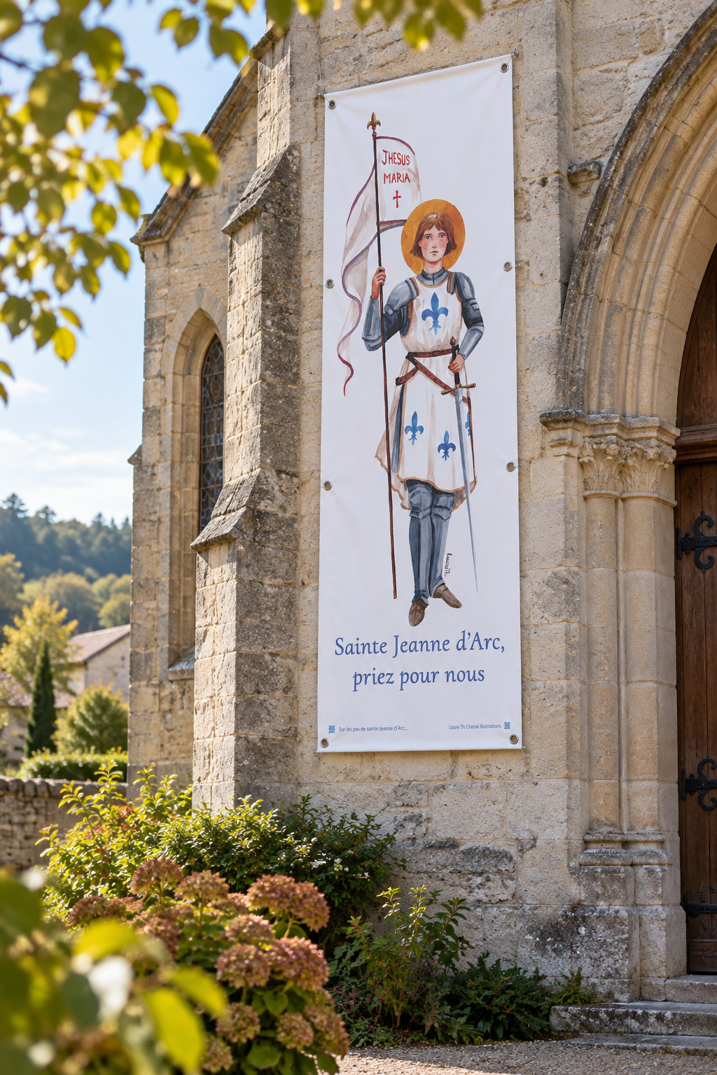 BÂCHE ILLUSTREE SAINTE JEANNE D'ARC