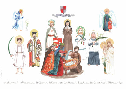 AFFICHE DES SAINTS DE LA FAMILLE - Laure Th.Chanal Illustrations