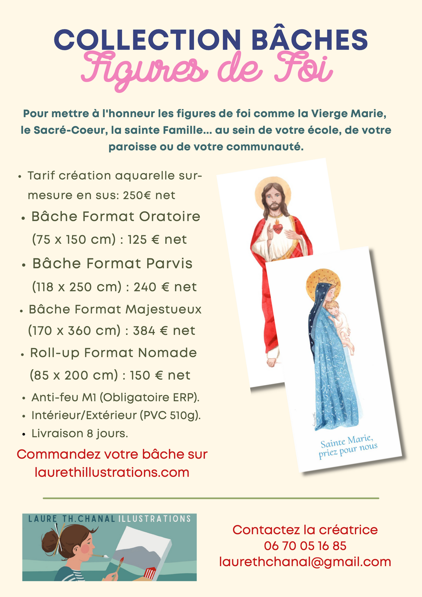 BÂCHE ILLUSTREE SACRE COEUR