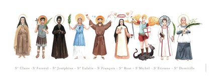 AFFICHE DES SAINTS DE LA FAMILLE - Laure Th.Chanal Illustrations