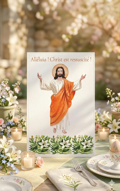 PETITE IMAGE DE PÂQUES "ALLELUIA- CHRIST EST RESSUSCITE "