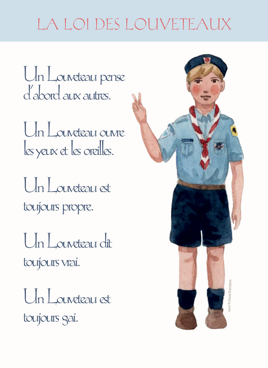CARTE LA LOI DES LOUVETEAUX