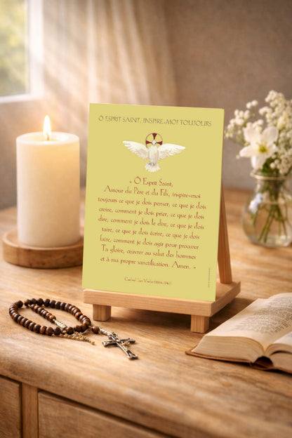 CARTE PRIERE "O ESPRIT SAINT, INSPIRE MOI TOUJOURS"