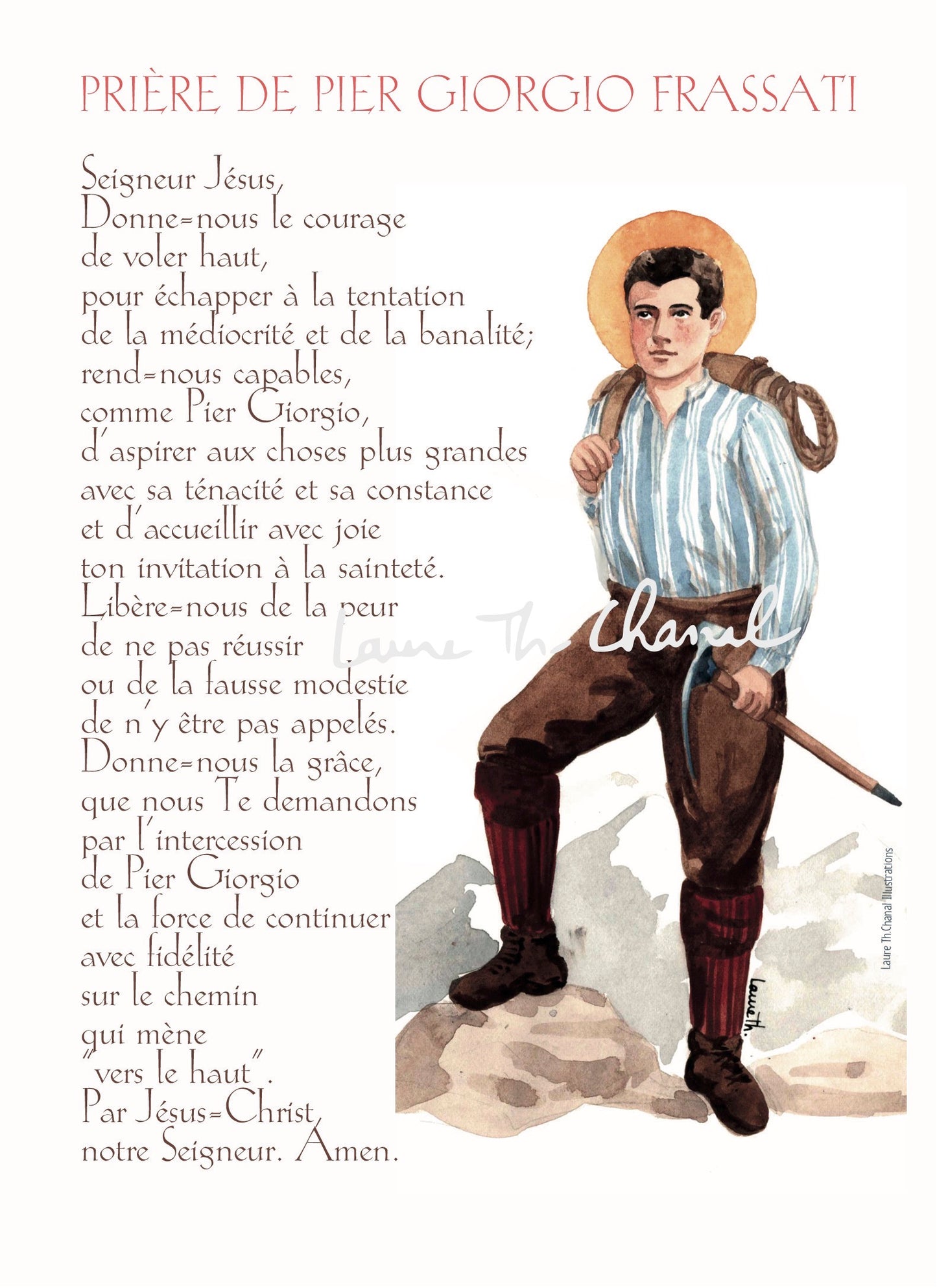 CARTE PRIERE PIER GIORGIO FRASSATI